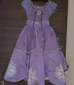 プリンセスソフィア　紫色のフリルドレス　子どもなりきりドレス