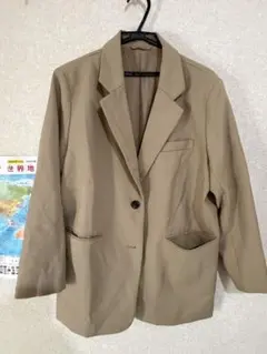GUベージュ テーラードジャケット XL