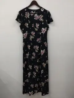 (8) ZARA WOMAN フラワーマキシワンピース ブラック