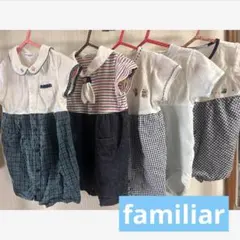 70cm familiar ファミリア　ロンパース　夏服　半袖