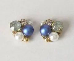 現品限り パールビジューピアス（イヤリング可）