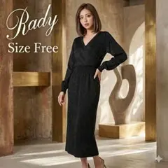 Rady ロングワンピース フリーサイズ 黒 伸縮性あり 上品 美シルエット