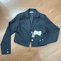 GLOBAL WORK ブラック クロップドジャケット 160