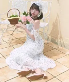 Soft Frill Cami Long Onepice ドットワンピース - メルカリ