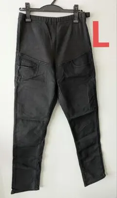 マタニティ スキニーパンツ 黒 L