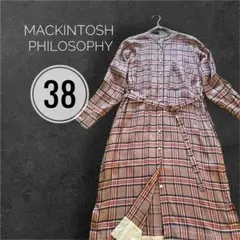 M マッキントッシュフィロソフィー シャツワンピース ロング チェック 38