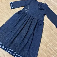 古布リメイク／雪ん子絣ワンピース