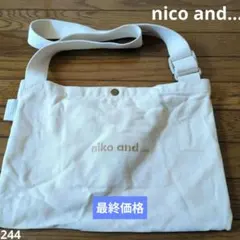 nico and ニコアンド キャンバス地 ワンショルダーバッグ サコッシュ