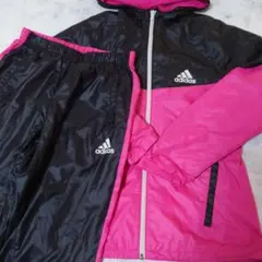 adidas ジャージ上下セット ピンク/黒