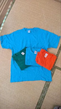 Tシャツセット 青 緑 オレンジ