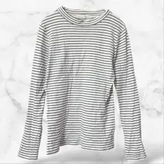 【ローリーズファーム】長袖コットンカットソー ボーダー(M)綿100 春秋 総柄