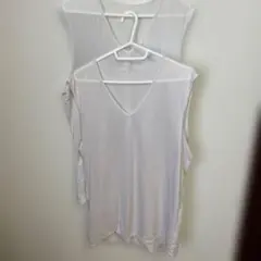 AIRism ホワイト Vネック タンクトップ XL ホームクリーニング済み