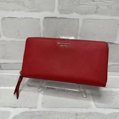 (美品)大人気、ケイトスペード、長財布、ラウンドジップ、サフィアーノ、人気色、金