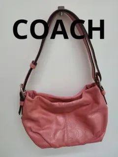 【COACH 】シグネチャー　2wayハンドバッグ 　サーモンピンク