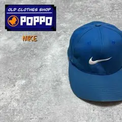 90年代〜ナイキNIKE白タグ　スナップバックワンポイント刺繍6パネルキャップ