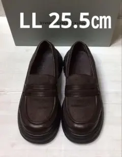 ☆美品☆ VIVIAN 厚底スニーカーローファー ブラウン LL 25.5のサムネイル