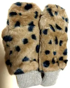 ★新品未使用 手袋 2way エコファーミトン レディース ヒョウ柄★