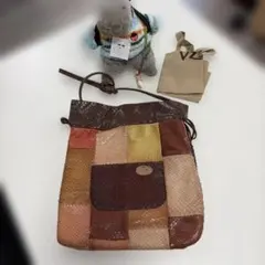 IBIZA　パイソン　パッチワーク　ショルダーバッグ　中古美品！