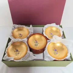 会津塗 白木屋漆器店 金色漆器 杯2こセット - メルカリ
