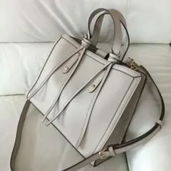 【未使用に近い】スザンヌコラボ2Way スクエアレザーショルダートートバッグ♡