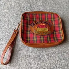 《昭和レトロ》TRADITIONAL fancy house ポーチ チェック柄