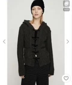 SLY ニットカーデガンフード付コート