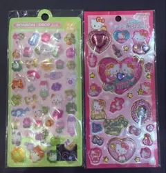 【国内正規品】キラキラジュエルシール キティ➕海外製ボンボンドロップシール