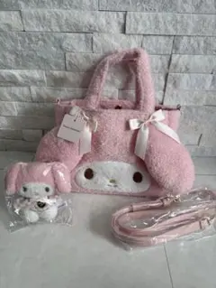 メゾンドフルールMy Melody 2Wayトートバッグぬいぐるみチャームセット 