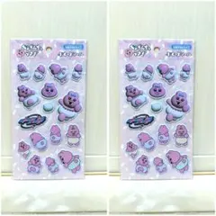 【新品未開封】セリア おぱんちゅうさぎ ぷくっとシール 2枚