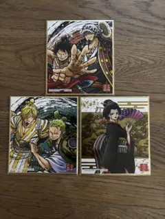 ワンピース　ミニ色紙　3枚