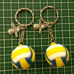 バレーボール キーホルダー 2個セット I LOVE VOLLEYBALLのサムネイル