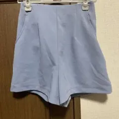 ライトブルー ショートパンツ ゴムウエスト