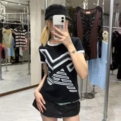 A|X Armani Exchange グラフィックTシャツ ブラック リンガー