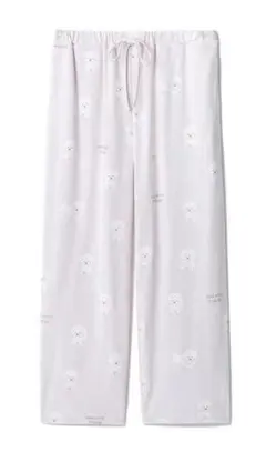 ジェラートピケ モチーフ3柄ロングパンツ　ピンクベージュビジョンフリーゼ