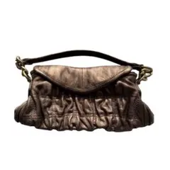 【SALE】BARNEYS NEW YORK レザーバッグ ギャザー Y2Kのサムネイル