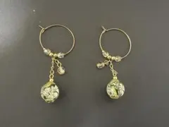 箱根ガラスの森美術館 ピアス 緑