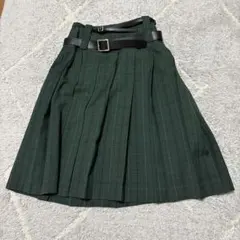 Forever 21 ダークグリーン チェック柄 スクールスカート