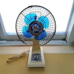 動作品 SHARP 昭和レトロ 卓上扇風機 青羽 首振り - メルカリ