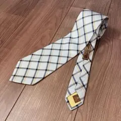 【美品】Paul Stuart ネクタイ 水色系 チェック柄のサムネイル