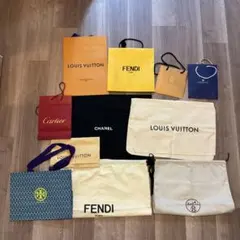 M*様 ブランドショップ袋セット　フェンディ　ヴィトン　シャネル　エルメス