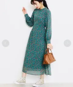 N. Natural Beauty Basic バックリボンワンピース　長袖