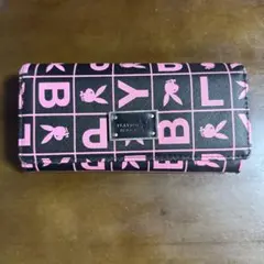 PLAYBOY ロゴ長財布 ブラック/ピンクのサムネイル