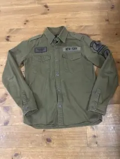 キムタク着 ヒステリックグラマー ワッペンミリタリーシャツ