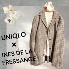 ウール テーラードジャケット チェック