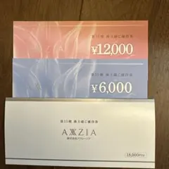 【アクシージア　AXXZIA】株主優待券　18000円分