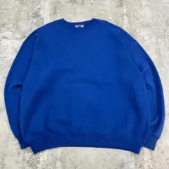 Lee　USA製　無地　ブランク　トップス　スウェット　古着　ブルー　青　XL