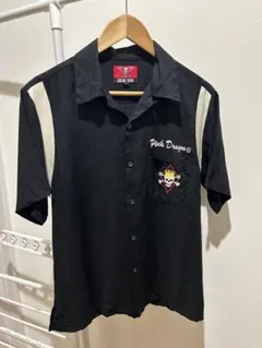 Peppermint ボウリングシャツ Sサイズ ピンクドラゴン Peppermint ボウリングシャツ Sサイズ ピンクドラゴン