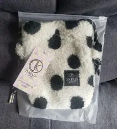 D.KELLY ドット柄 モコモコショルダーバッグ