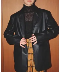 【新品未使用タグ付】TODAYFUL エコレザージャケットBLK/36 TODAYFUL Ecoleather Over Jacket BLK/36