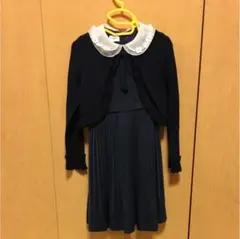 【美品】入学式　ファミリア　ワンピース、カーディガン